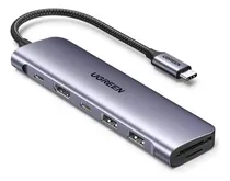 Comprar Adaptador Hub Usb C Ugreen 7 En 1 Hdmi 4k 2 Usb-a Sd Pd100w