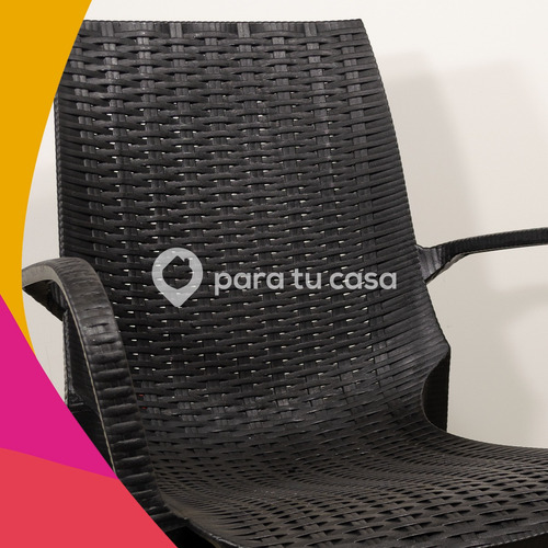Juego Jardín Mesa Cuadrada Alta + 2 Sillones Melody Quality