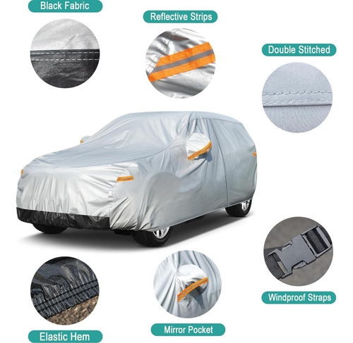 Cubierta Para Automóvil Suv De 6 Capas, Impermeable _9542930