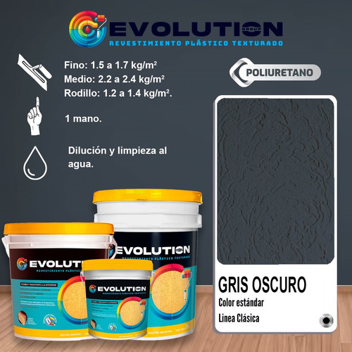 Revestimiento Texturado Evolution Group - Estilo Y Calidad Gris Claro