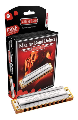 Armonica Hohner Marine Band Deluxe En C Con Estuche /