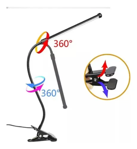 Lampara De Mesa Escritorio Led Flexible Con Adaptador Usb