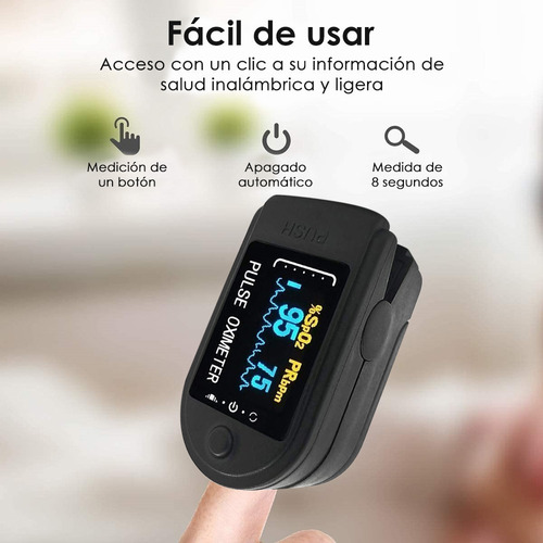 Oximetro De Pulso Adulto Pediatrico Medico De Lujo Ms Contec