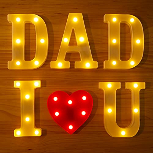 Led Light Up Letters For Wall Decor, Dad I Love U Sign,...