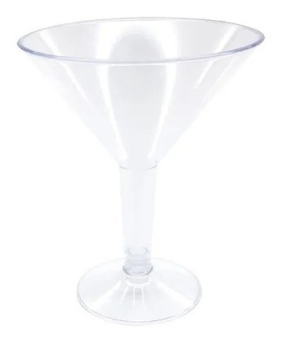 10 Copas Martini Transparente Plástico Duro Desechable 