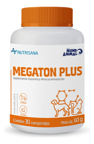 Suplemento Nutrisana Megaton Plus Com 30 Comprimidos