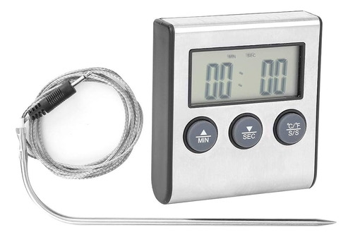 Termometro Digital Cocina Con Sonda Y Timer Pincha Carnes