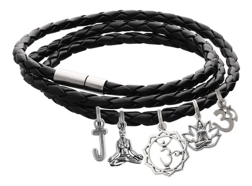 Pulsera Chakra Sahasrara Corona Meditación Yoga Dije Letra Diámetro 6 Cm Largo 60 Cm