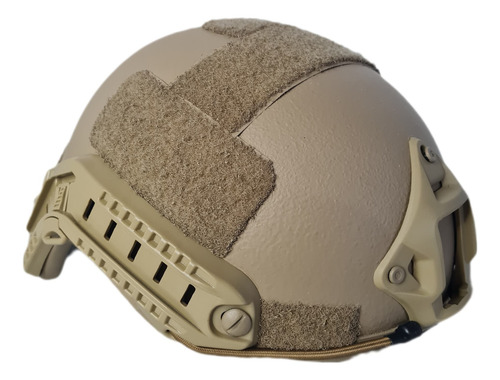 Casco Kevlar Coyote Con Rieles Fats Con Arnés Almohadillas
