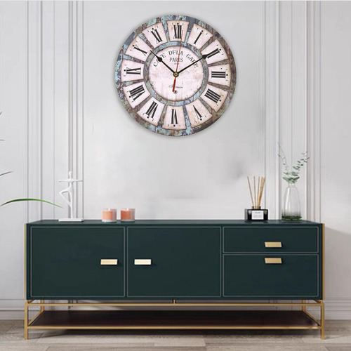 Reloj De Pared De Madera De 12 Pulgadas Números Romanos