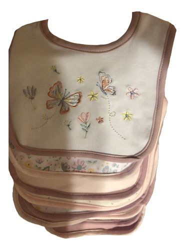Babero Impermeable Little Me 6pz Lila Mariposa Talla Unitalla