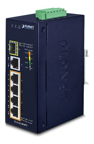 Planet Igs-614hpt Switch Industrial 4-port 10/100/1000t 802.