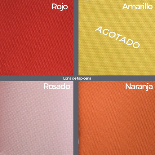 Imagen 8 de 9 de Puff Redondo Mandarina 10 Gajos Celeste Variedad Colores