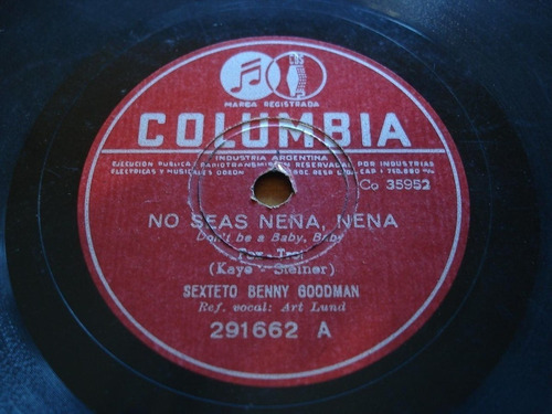 Pasta Benny Goodman Sexteto Columbia 32595 35952 C39