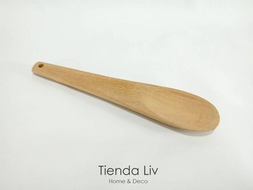 Imagen 6 de 6 de Cuchara De Madera Para Olla 30 Cm Para Pintar Algarobo