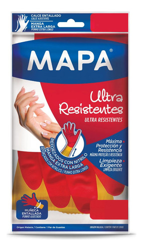 Guantes Mapa Ultra Resistentes Reforzado Nitrilo Puño Largo