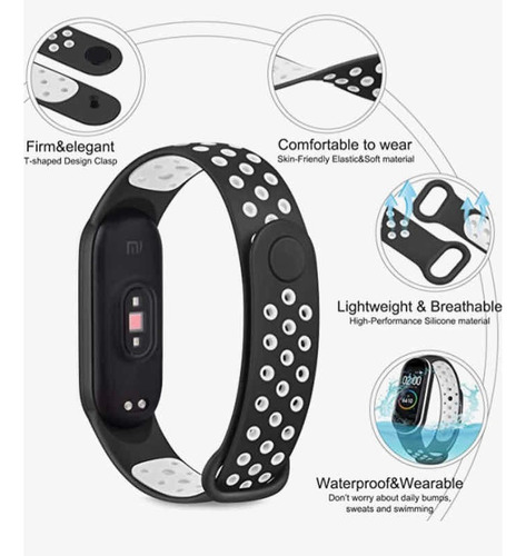 Imagen 3 de 9 de Correa Para Xiaomi Mi Band 7 / 6/ 5 De Silicone