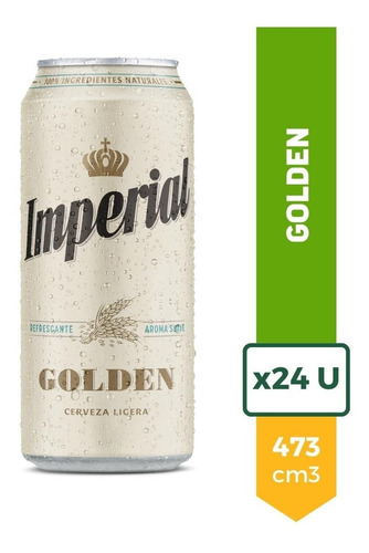 Cerveza Imperial Golden Lata 473ml Pack X24 La Barra Oferta