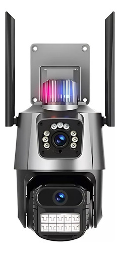 Kit 2 Câmera Segurança Ip Wifi Mestri P11 Lente Dupla 4k 6mp App Icsee Cor Preto