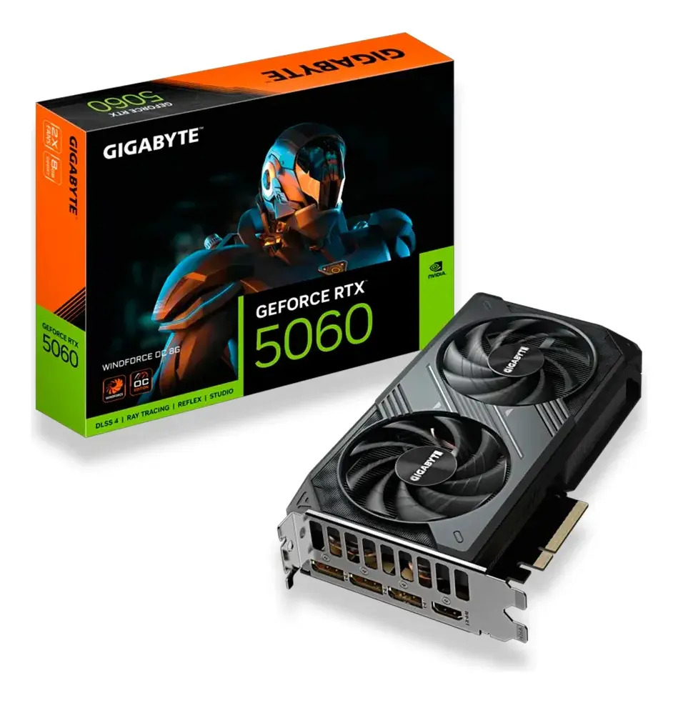 Tarjeta De Video Gigabyte Geforce Rtx 5060 Windforce Oc 8gb