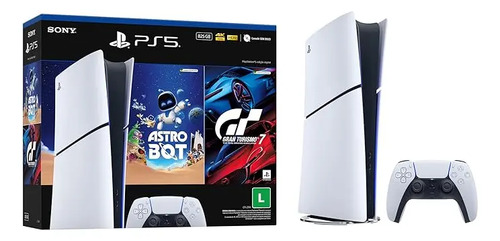 Console Playstation®5 Slim Digital - Pacote Astro Bot E Gran Turismo 7 - Branco
