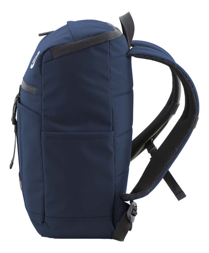 Mochila Discovery Shield Top Zip Para Computadora Laptop Azul 22 Lts Poliester Reciclado Diseño Elegante Funcional