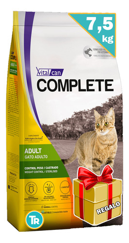 Ración Vitalcan Complete Gato Control De Peso + Obsequio