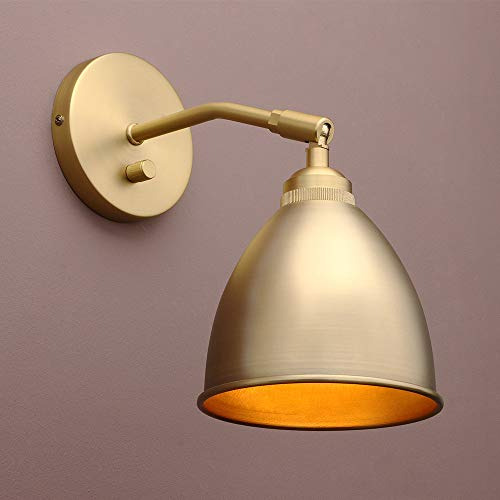 Vintage Wall Sconce Bookcase Lighting, 1-light Dimmable...