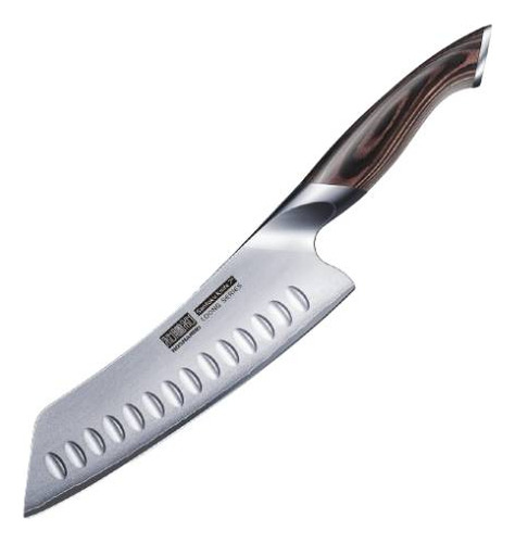 Cuchillo de cocina Hoshanho HSHES-2022-002 plata y marrón 18cm