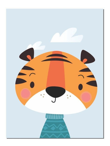 Kit 6 Quadros Decorativas Para Quarto Infantil Safari - Mdf