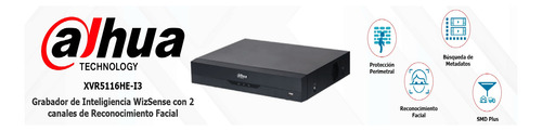 Dvr Pentahibrido 16 Canales 5mp Ia Wizsense E-s Alarma Cctv