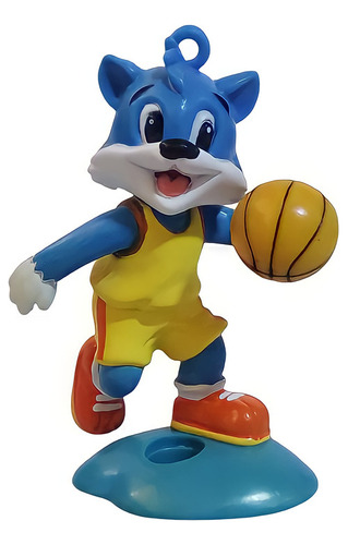 Figura Whys Of Blue Cat Super Cat Gato Basket Dribleo 6cm