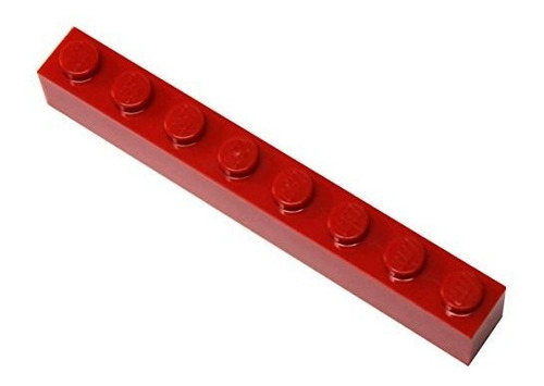 Set Ladrillos Lego 50 Piezas De 1x8 Color Rojo Brillante