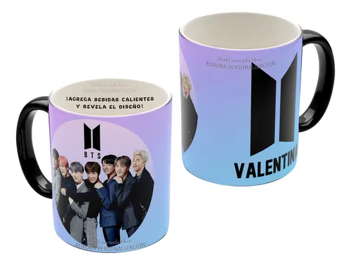 comprar Mug Mágico Taza Bts K-pop Con Nombre Personalizado Música