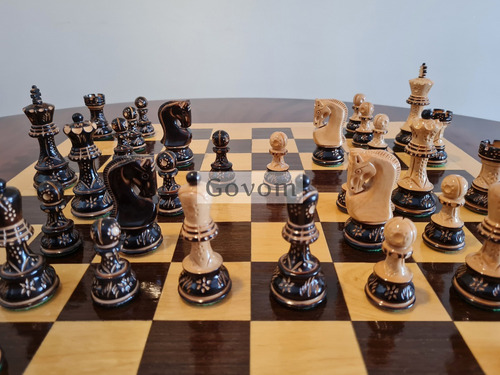 Juego Ajedrez Madera Profesional Piezas Rusia