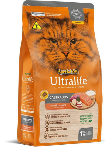 Special Cat Ultralife Castrados Salmão E Arroz 1kg