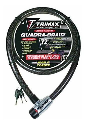 Candado De Cable Integrado Trimax Trimaflex 6' L X 25mm