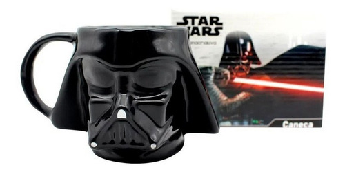 Imagem 2 de 2 de Caneca Porcelana Formato 3d 500ml Darth Vader Star Wars