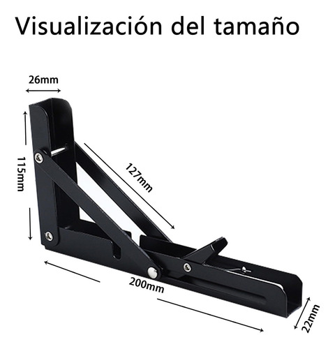H8 In Estant Soportes, 4 Piezas Mensuales Para Repisa Plegab