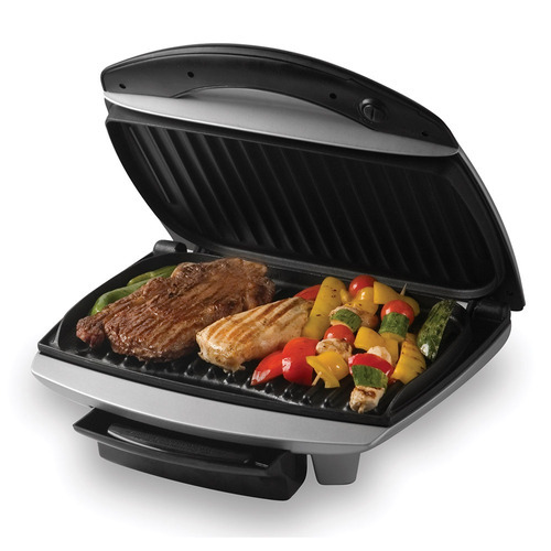 Parrilla Grill Eléctrica Antiadherente Atma Pg4720p Color Gris