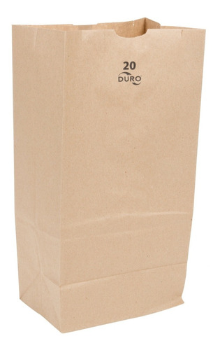 Bolsa De Papel Color Marron 20lb (100 Und)