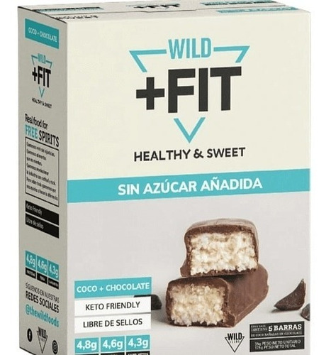 Caja De 5 Barritas Wild Fit Kero Coco Chocolate