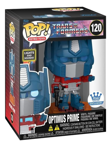 Funko Pop Optimus Prime #120 Light & Sound Exclusive 6 Inch 