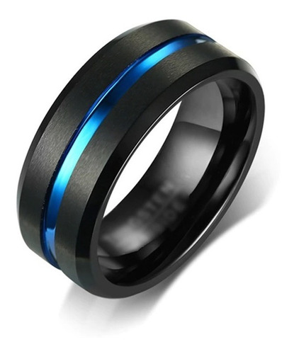 Anillo De Hombre Titanio Blue And Black Space Moda 2022