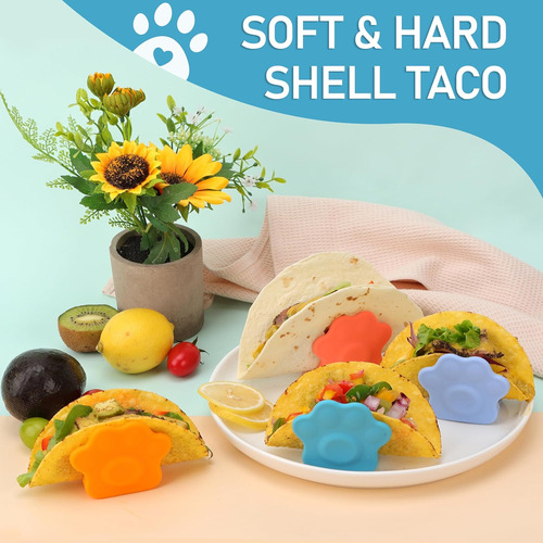 Juego De 8 Soportes De Silicona Para Tacos En Forma De Pata