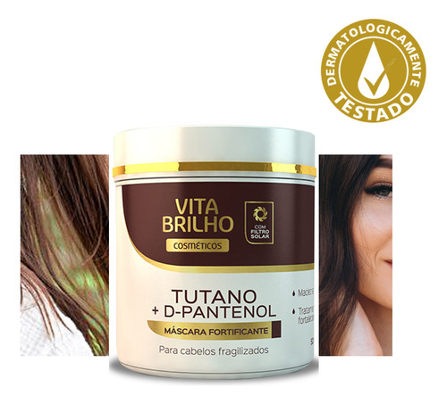 Vita Brilho Profissional Máscara Tutano + D-Pantenol Nutrição 500g