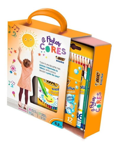 Kit Escolar Bic Poder De Los Colores Valija X 62 Piezas