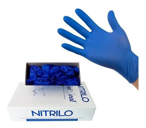 Guante De Nitrilo Uniseal Mediano 100pz