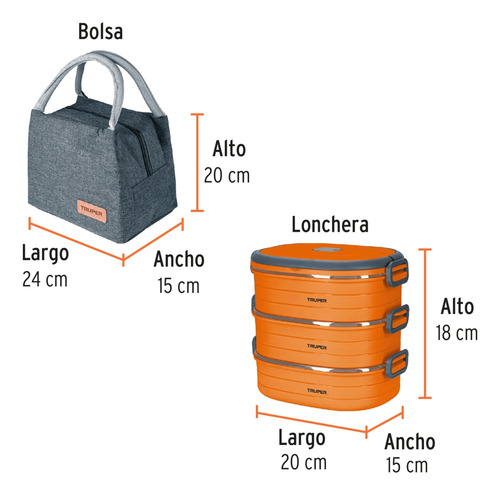 Kit Lonchera Térmica Tomatodo Cantinflora 750ml Truper
