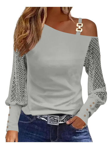 Blusa I A La Moda Para Mujer, Casual, Con Un Solo Hombro Y H